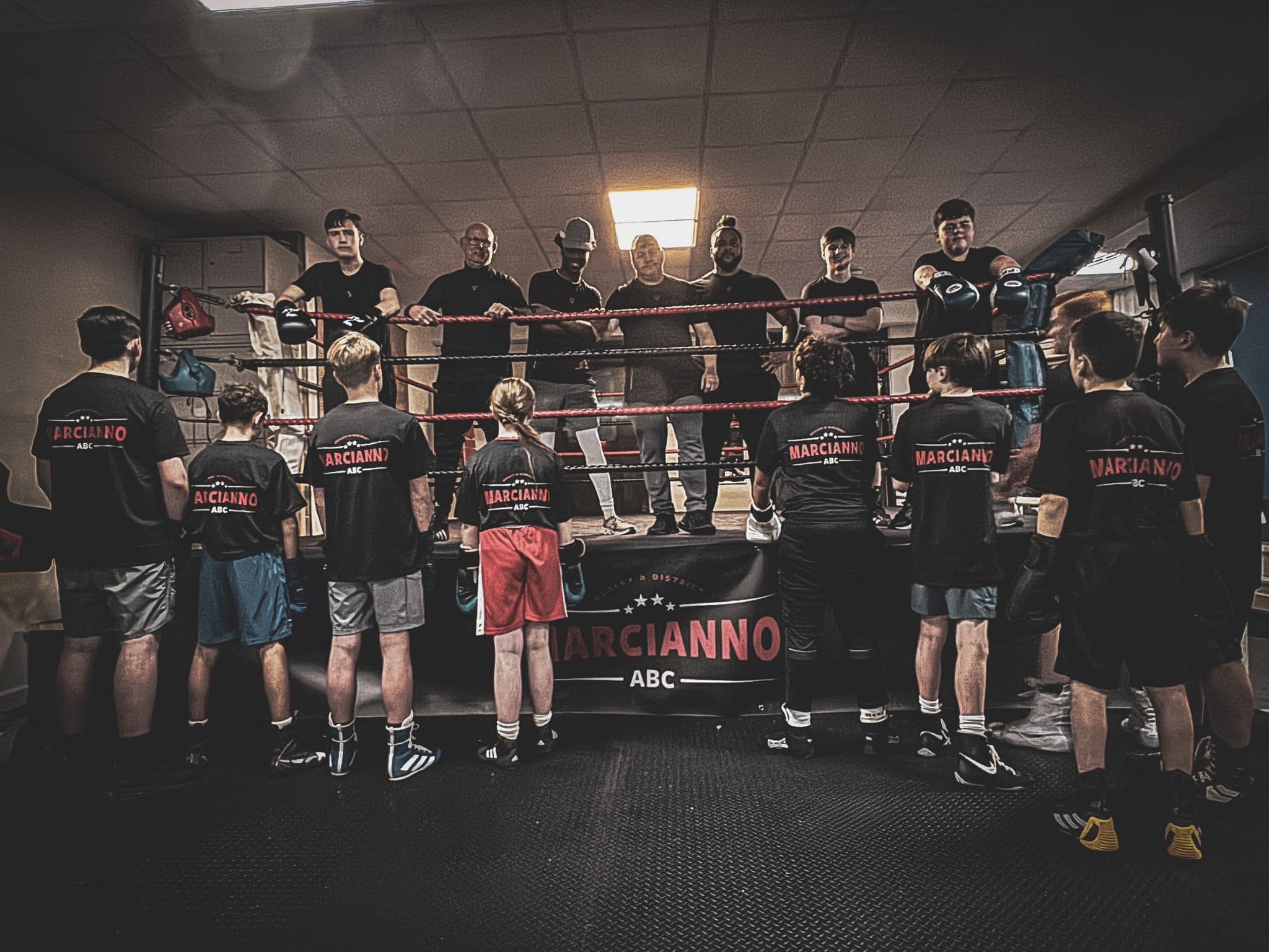 Junior boxing team at Marcianno ABC